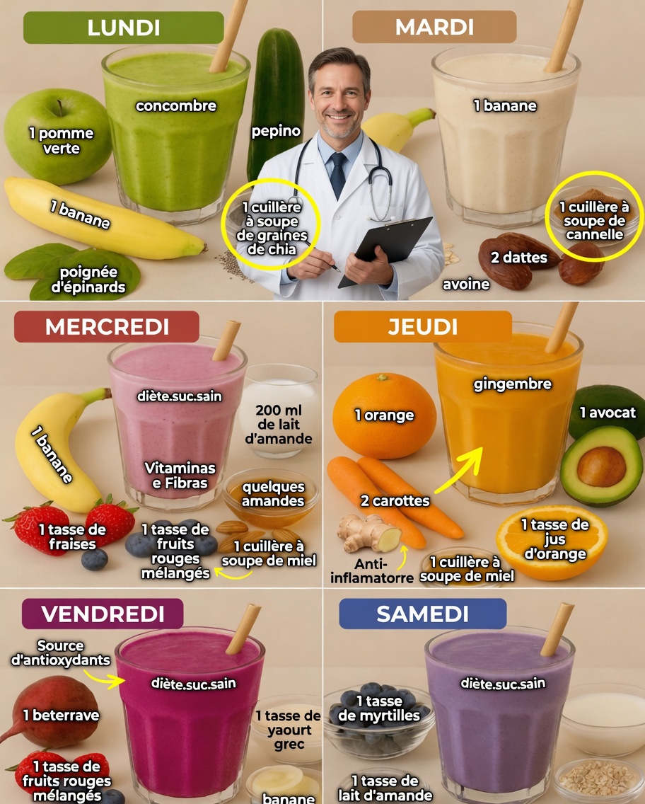 Défi de smoothies sur 6 jours : un coup de boost rafraîchissant pour votre santé