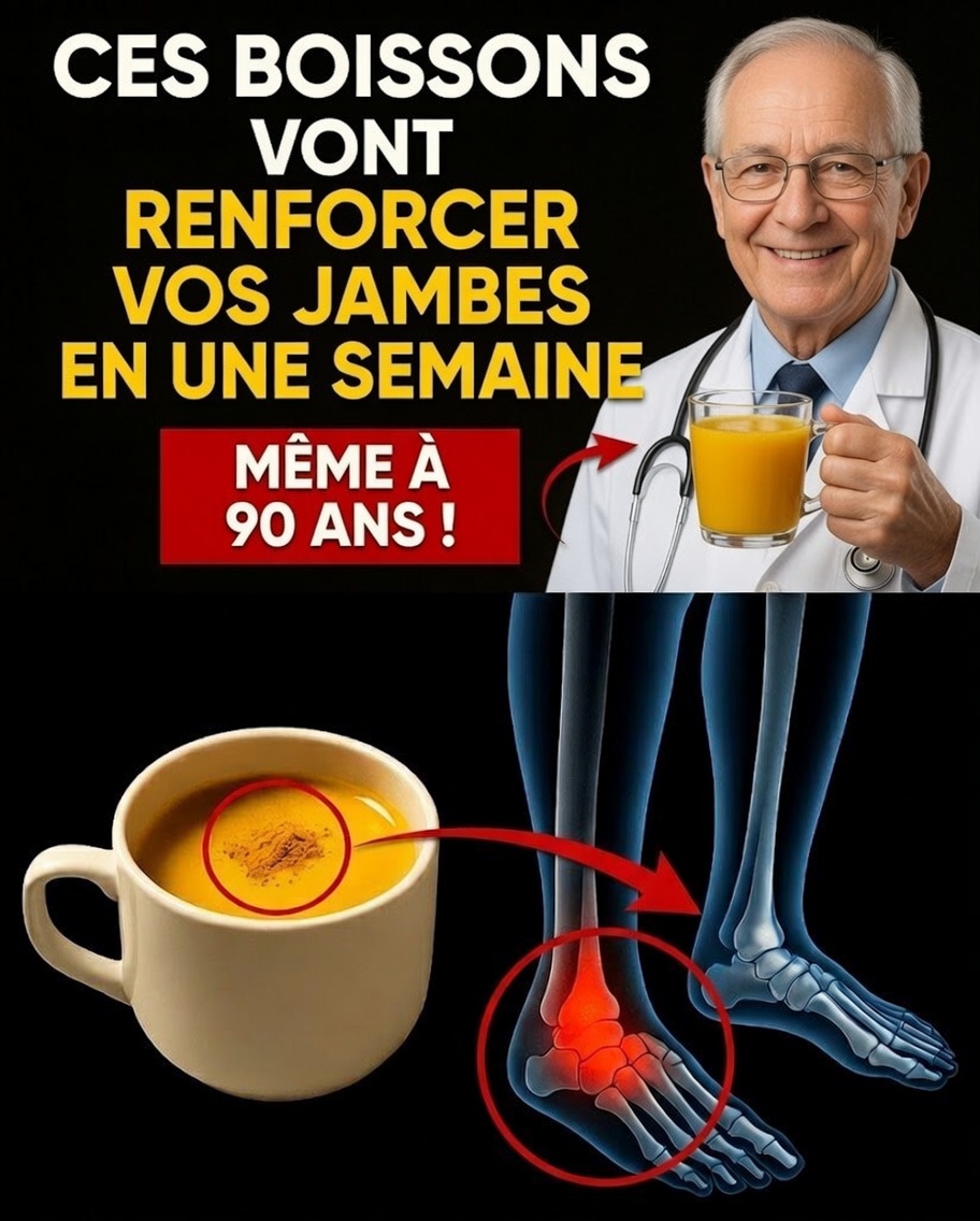 3 boissons naturelles suggérées pour renforcer les jambes après 60 ans
