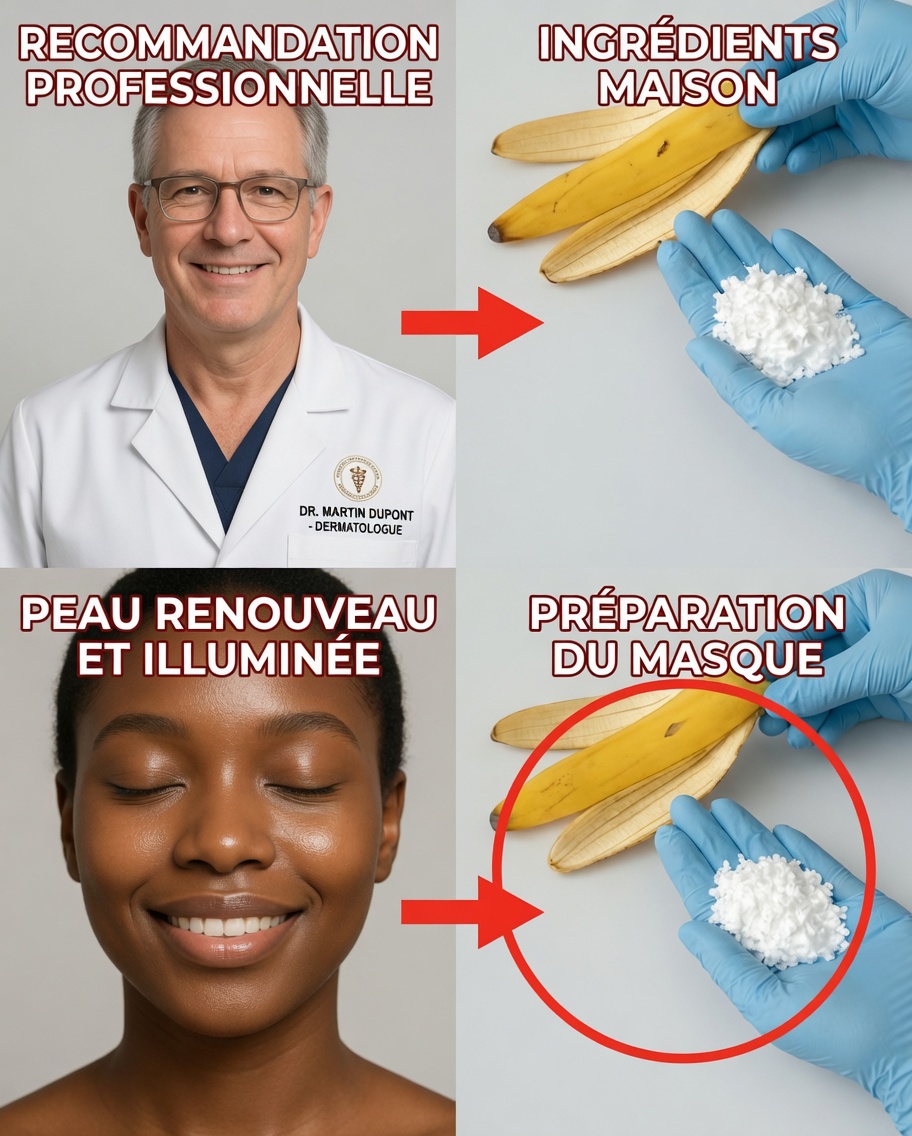 Formule simple à base de peau de banane et d’amidon de maïs pouvant rendre la peau plus lisse