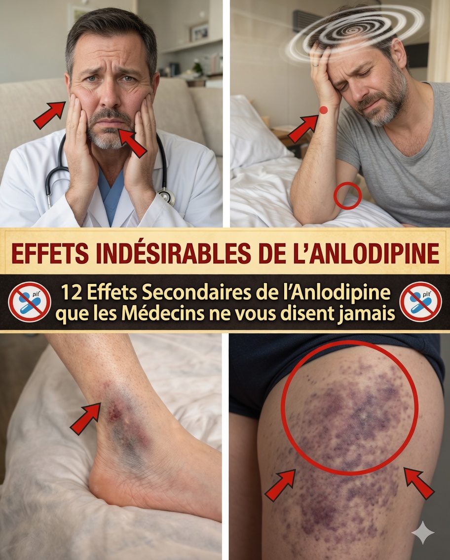 12 effets secondaires peu connus de l’amlodipine que vous devez connaître