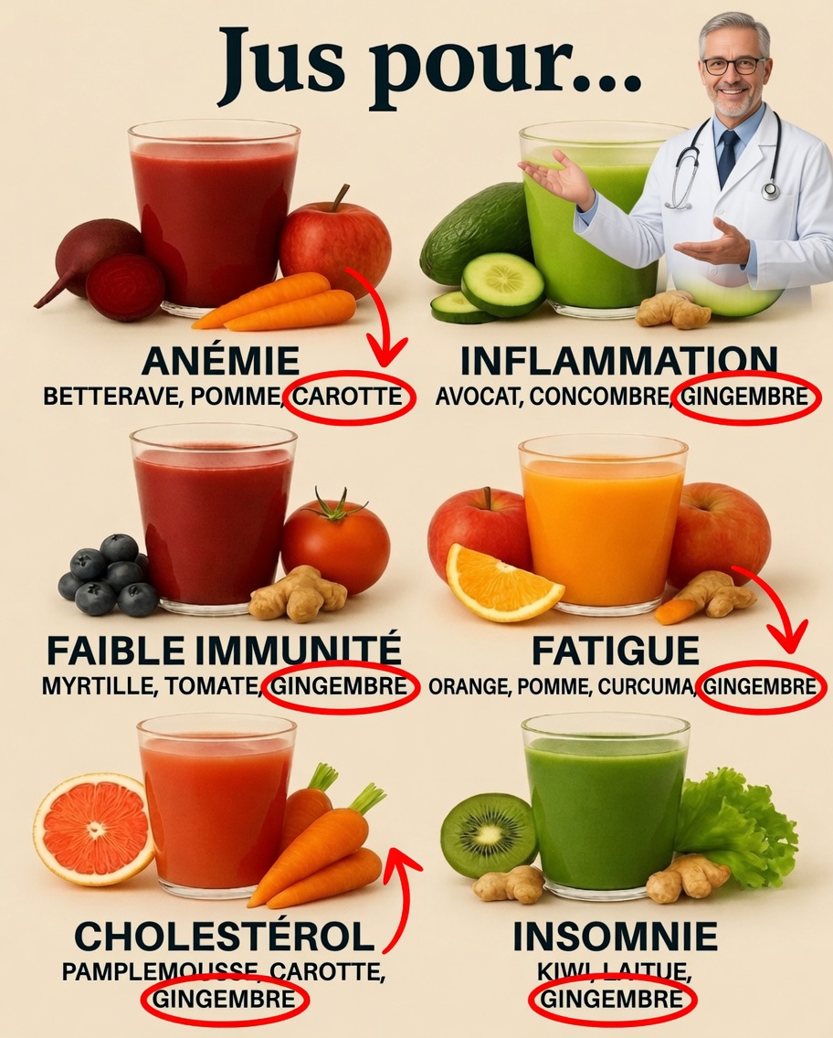 Jus Curatifs : Recettes Naturelles contre l’Anémie, l’Inflammation, la Fatigue et Bien Plus Encore