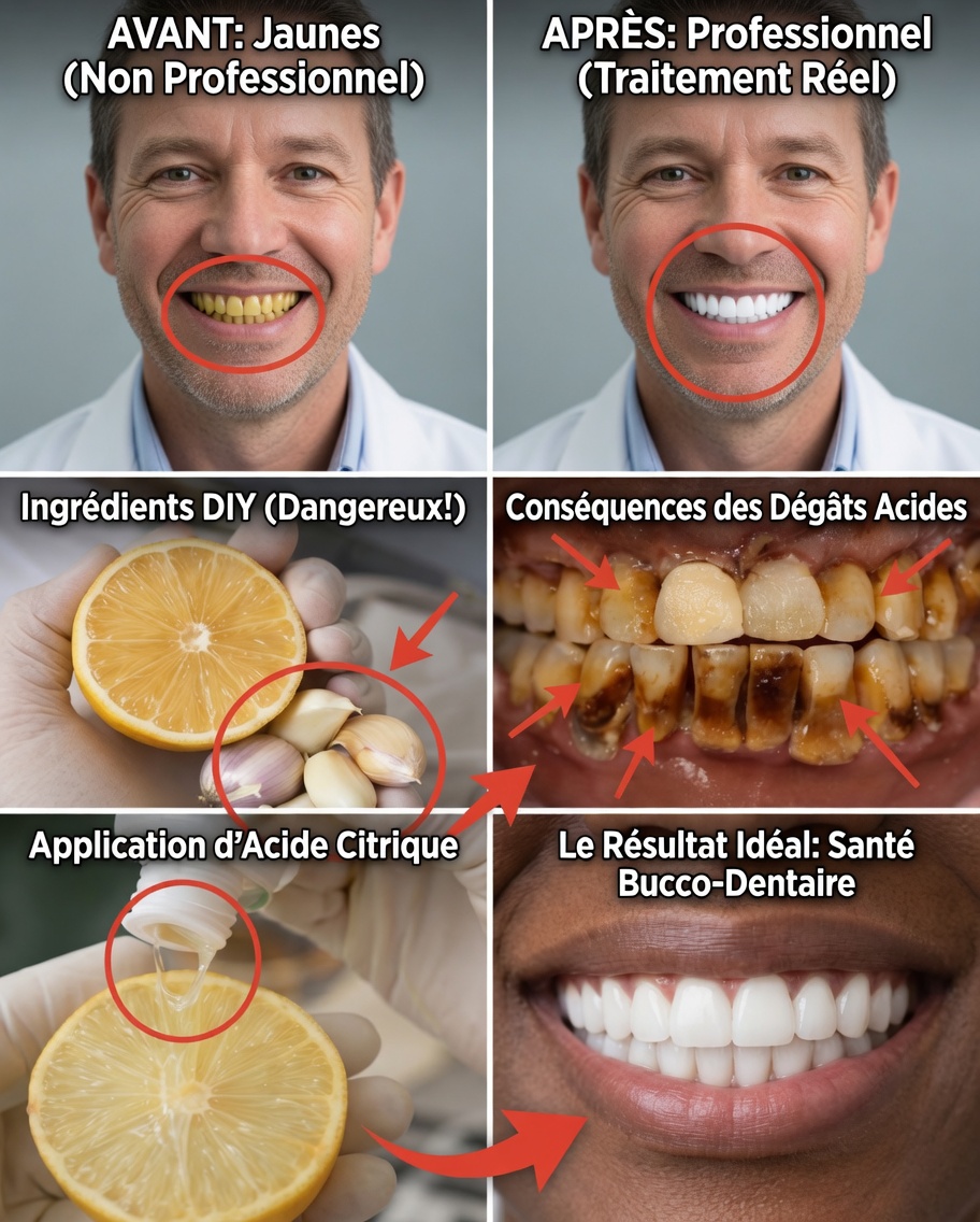 Le secret naturel de la banane, du gingembre et du citron pour blanchir des dents jaunies à la maison