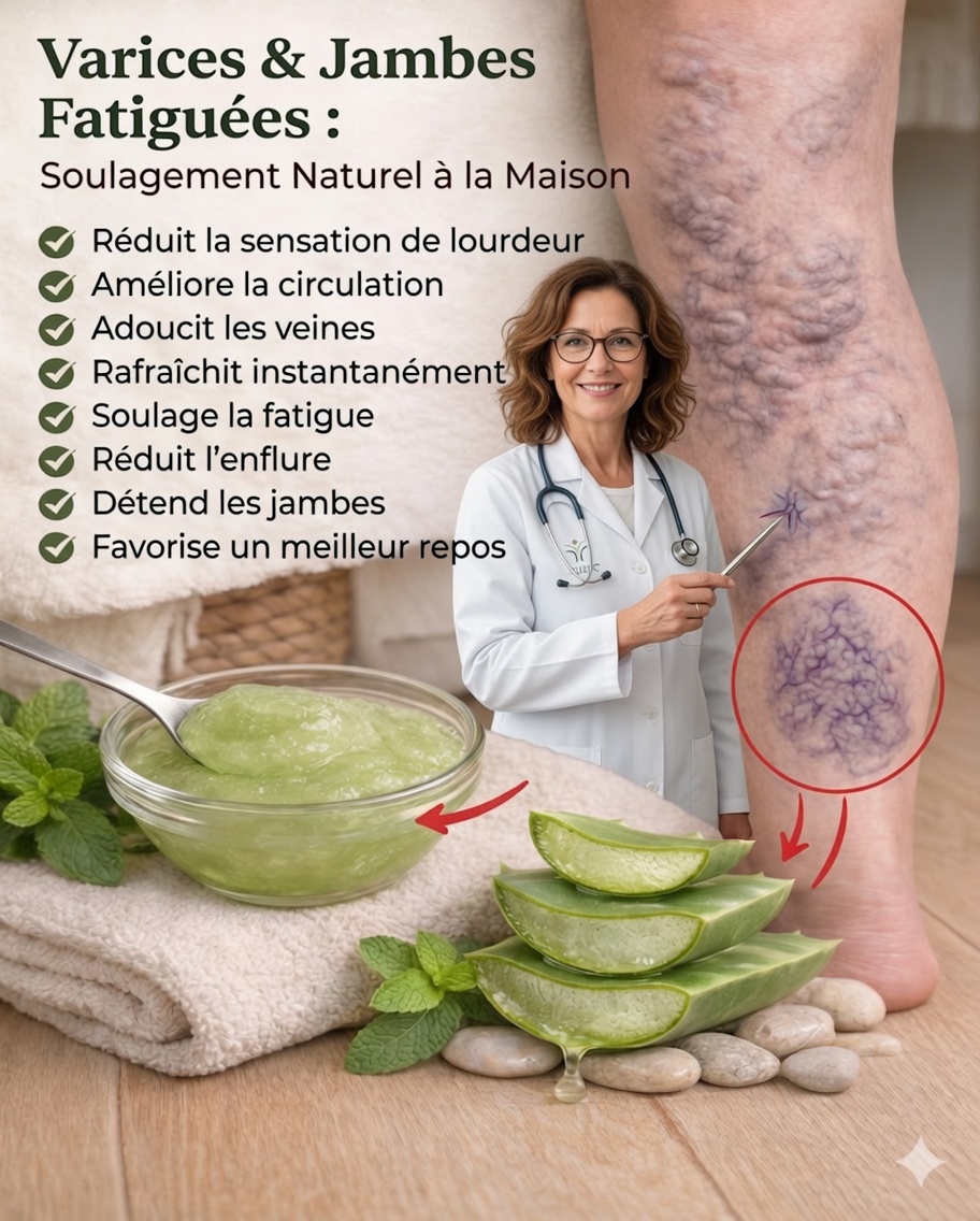 Gel maison à l’aloe vera pour les jambes fatiguées et les varices : un soulagement naturel que vous pouvez faire chez vous